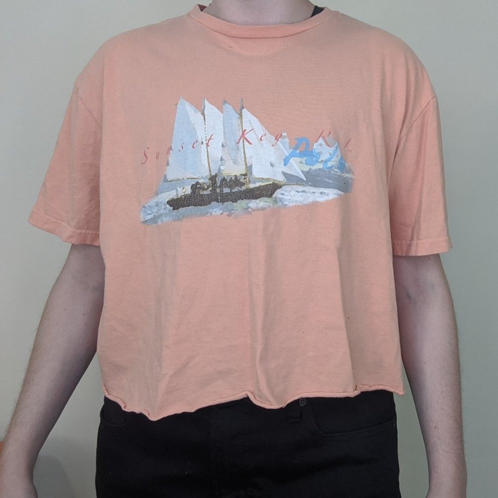 Vintage Cropped Polo Ralph Lauren Sailing Tee
